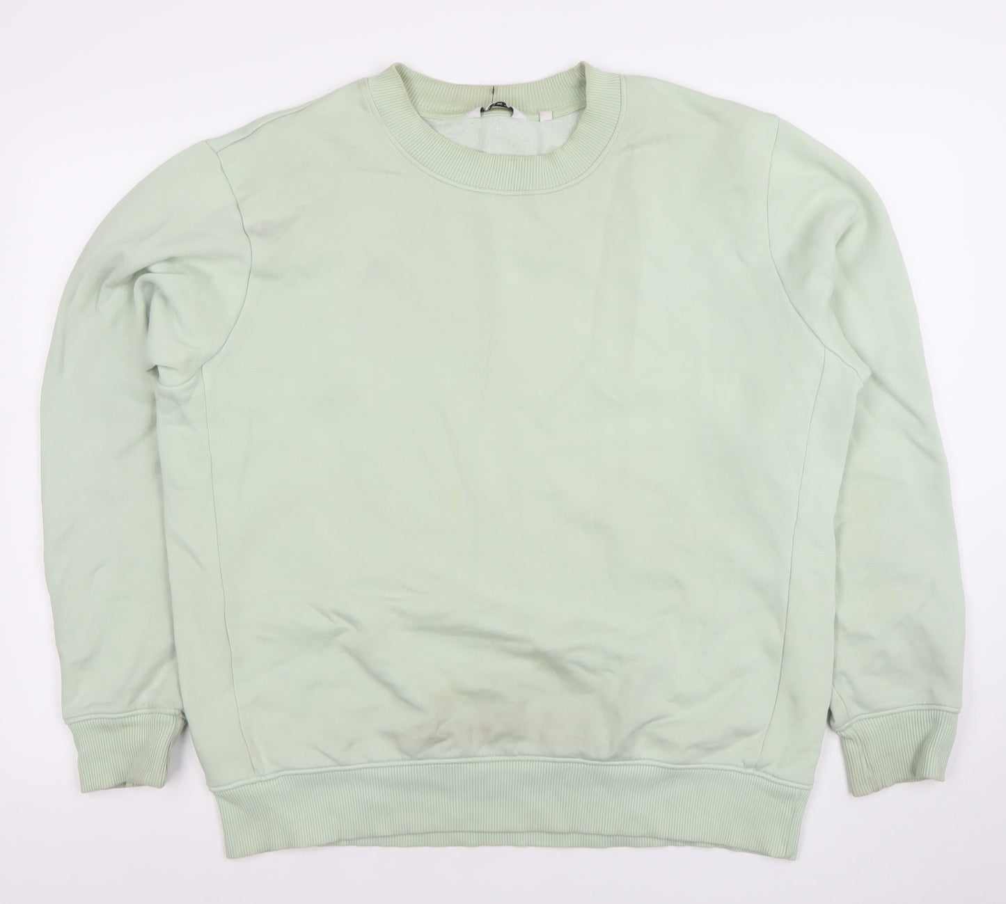 Next Men’s Green Crew Neck Sweatshirt Size L Pullover Cotton Blend