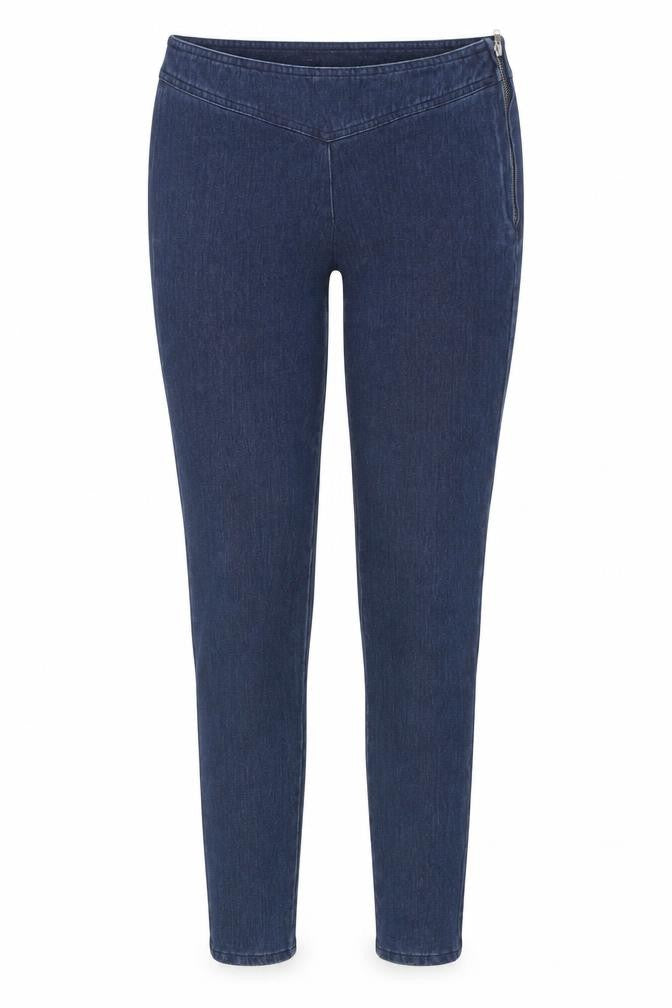 FC Jeans Women's Blue Skinny Denim Jeggings UK 12 with Ankle Zip