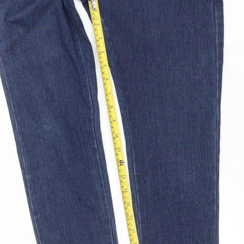 FC Jeans Women's Blue Skinny Denim Jeggings UK 12 with Ankle Zip
