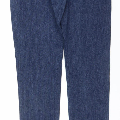 FC Jeans Women's Blue Skinny Denim Jeggings UK 12 with Ankle Zip