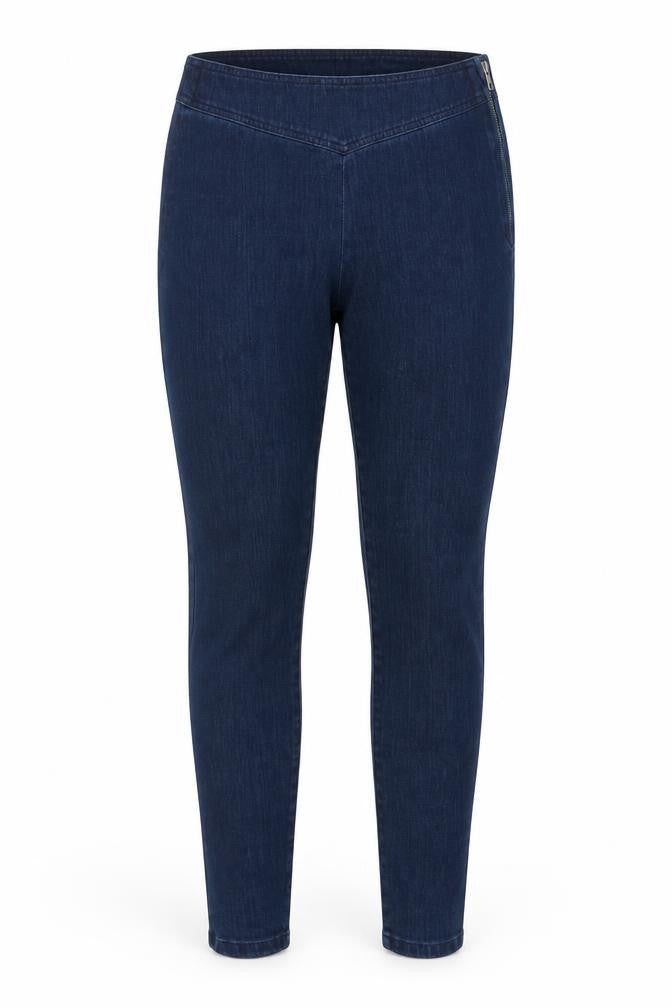 Front view of French Connection Women's Blue Skinny Jeans, size 12, Stretch Denim