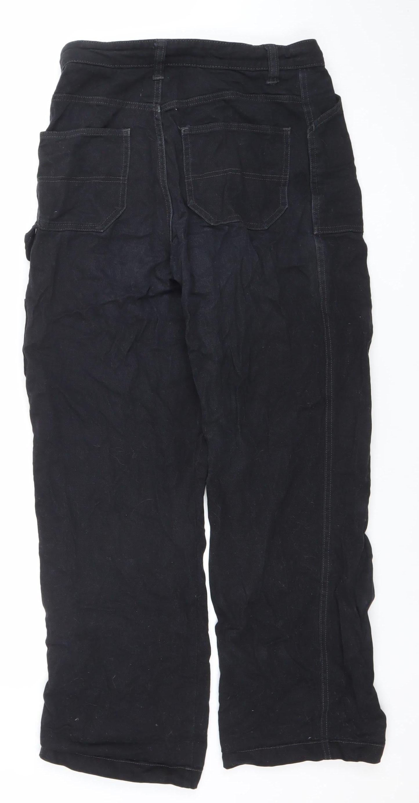 H&M Divided Womens Black Straight Jeans Size 10 Regular Fit