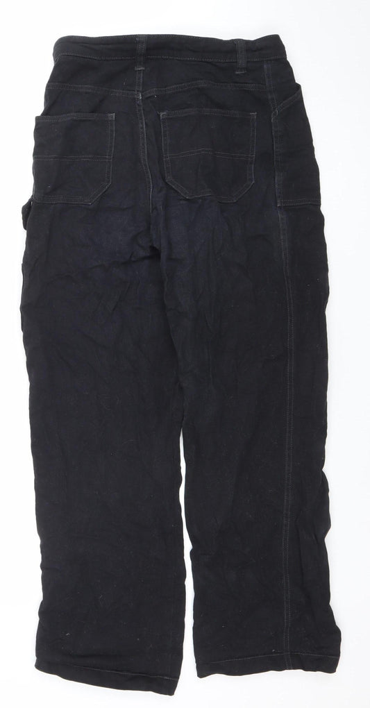 H&M Divided Womens Black Straight Jeans Size 10 Regular Fit