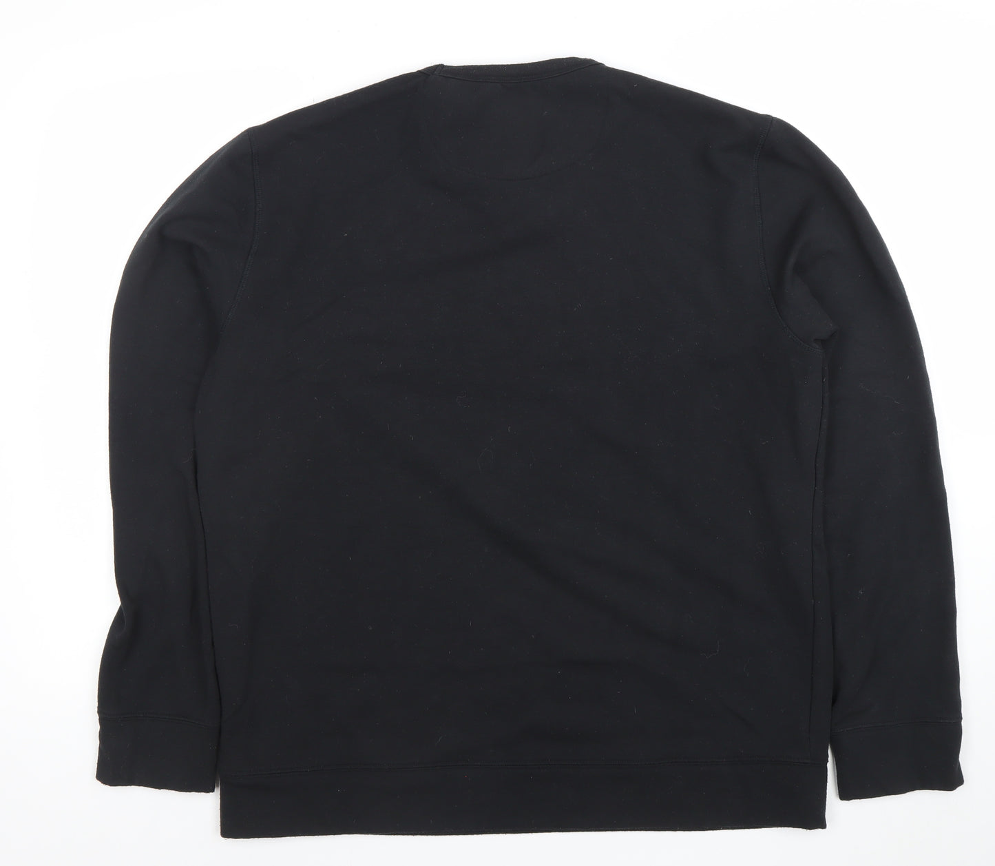JACHS New York Men’s Black Crew Neck Cotton Blend Pullover Sweatshirt L
