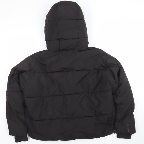 Primark Womens Black Hooded Puffer Jacket Size S Winter Coat