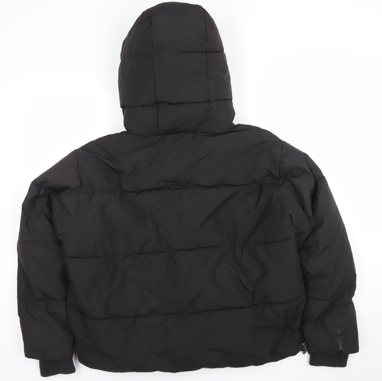 Primark Womens Black Hooded Puffer Jacket Size S Winter Coat