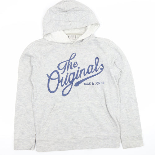 Jack & Jones Mens Grey XS Pullover Hoodie The Originals Logo