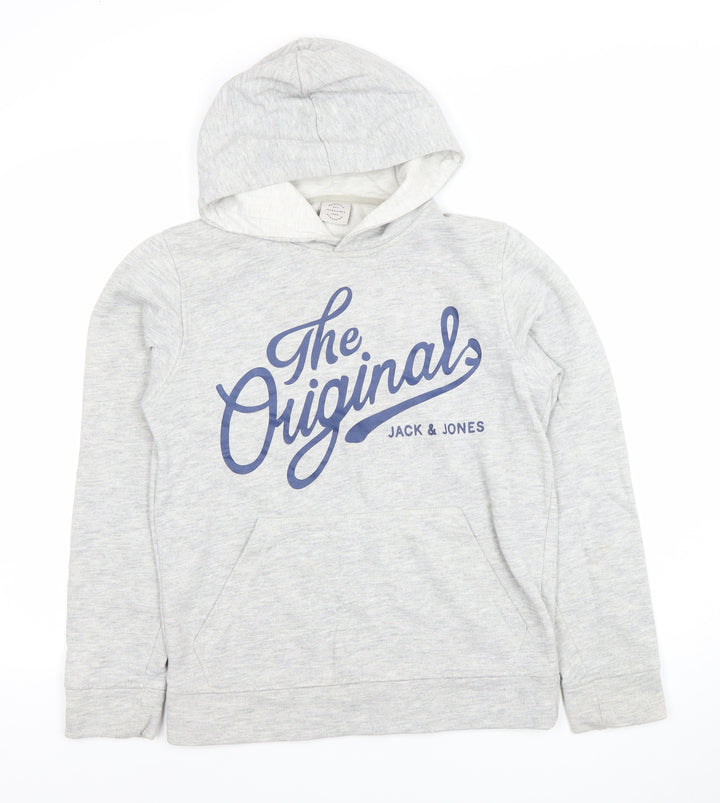 Jack & Jones Mens Grey XS Pullover Hoodie The Originals Logo