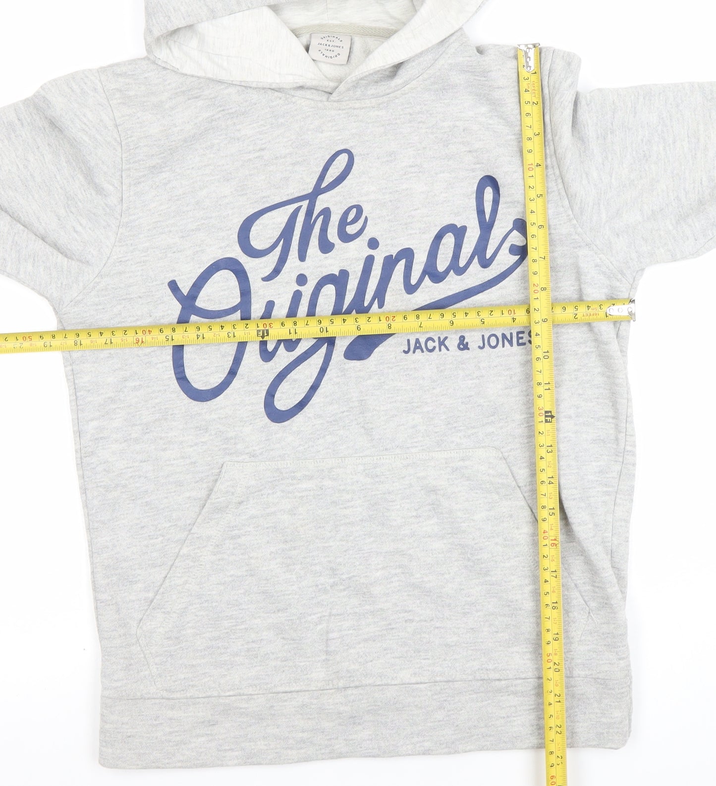 Jack & Jones Mens Grey XS Pullover Hoodie The Originals Logo