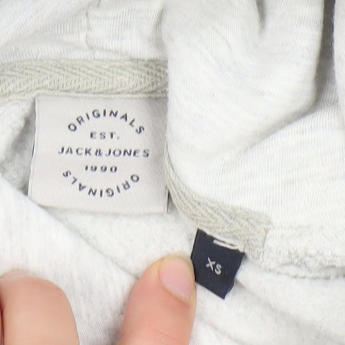 Jack & Jones Mens Grey XS Pullover Hoodie The Originals Logo