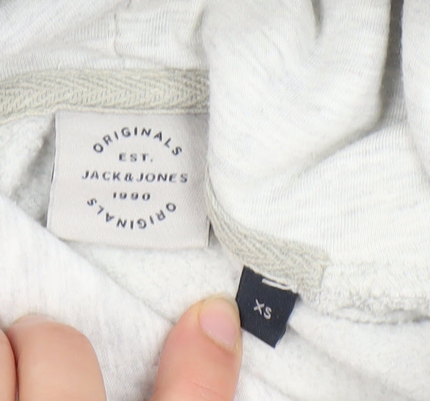 Jack & Jones Mens Grey XS Pullover Hoodie The Originals Logo