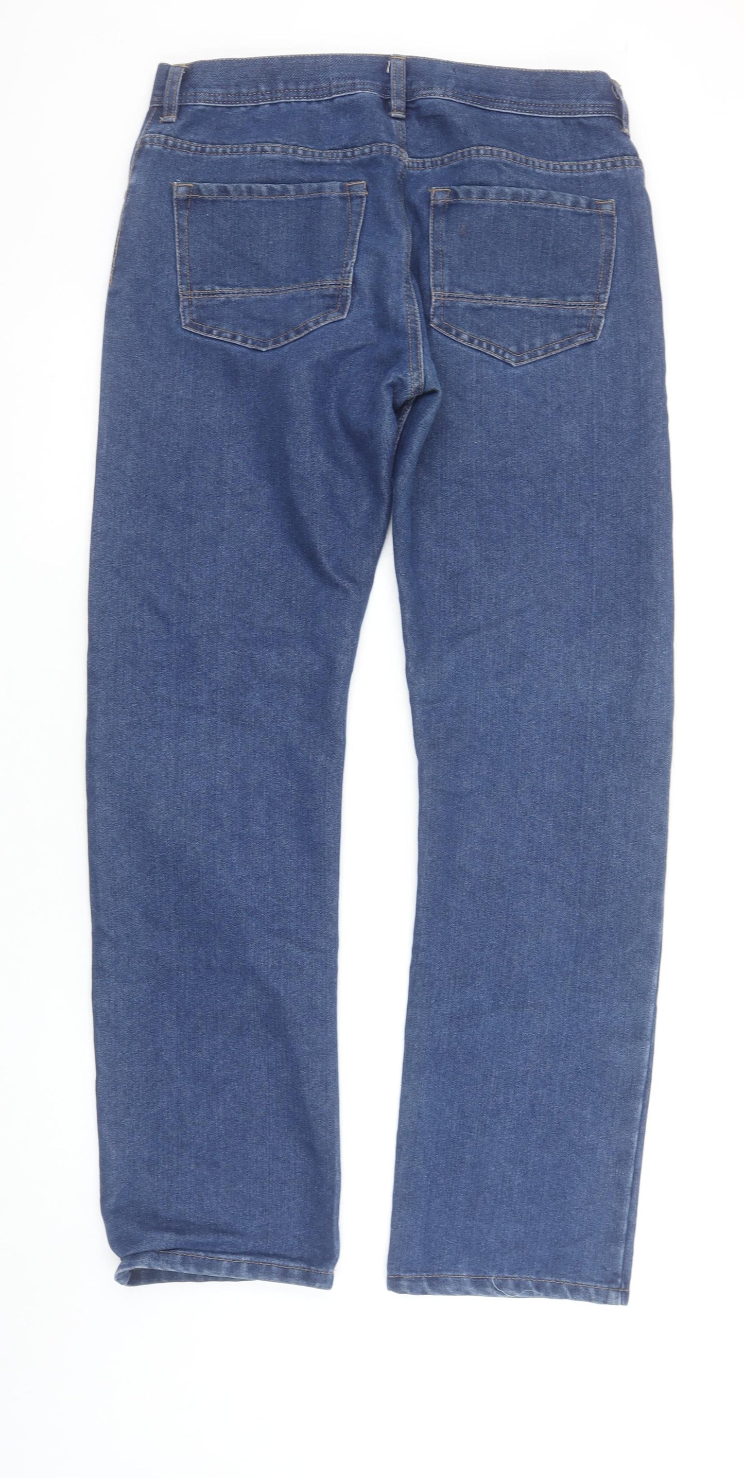 Denim Co. Men's Blue Regular Fit Straight Jeans W32 L34