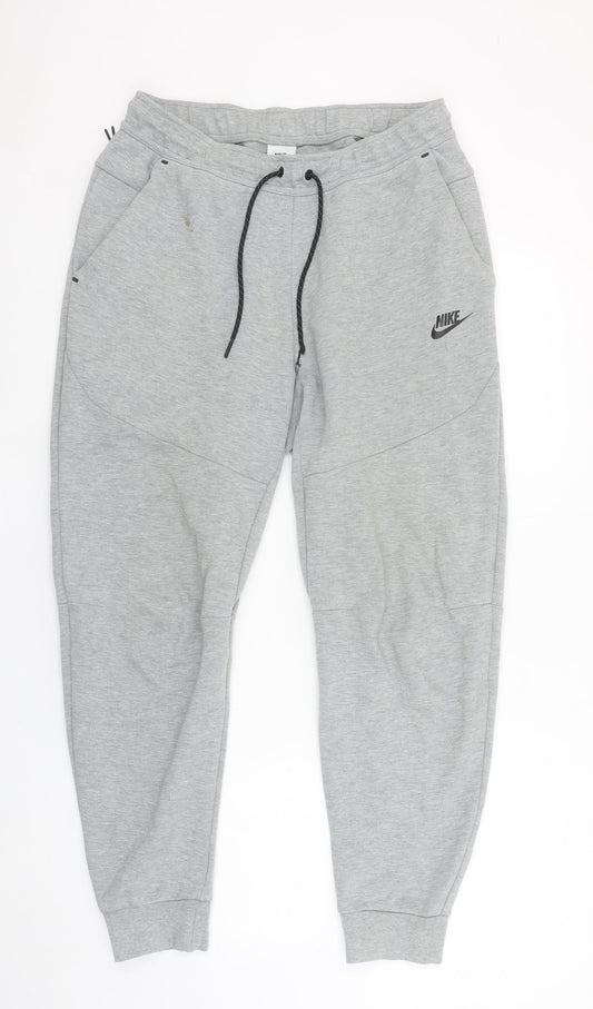 Nike Men's Grey Jogger Sweatpants M Regular Fit Cotton Blend