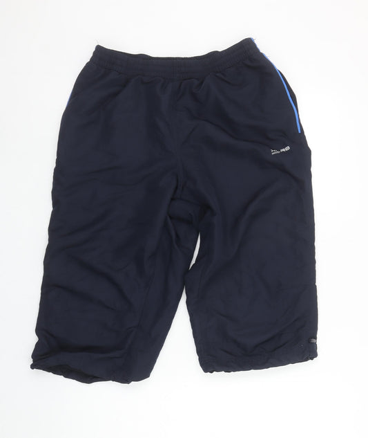 Dunnes Stores Men's Navy Blue Athletic Sports Shorts S 30in
