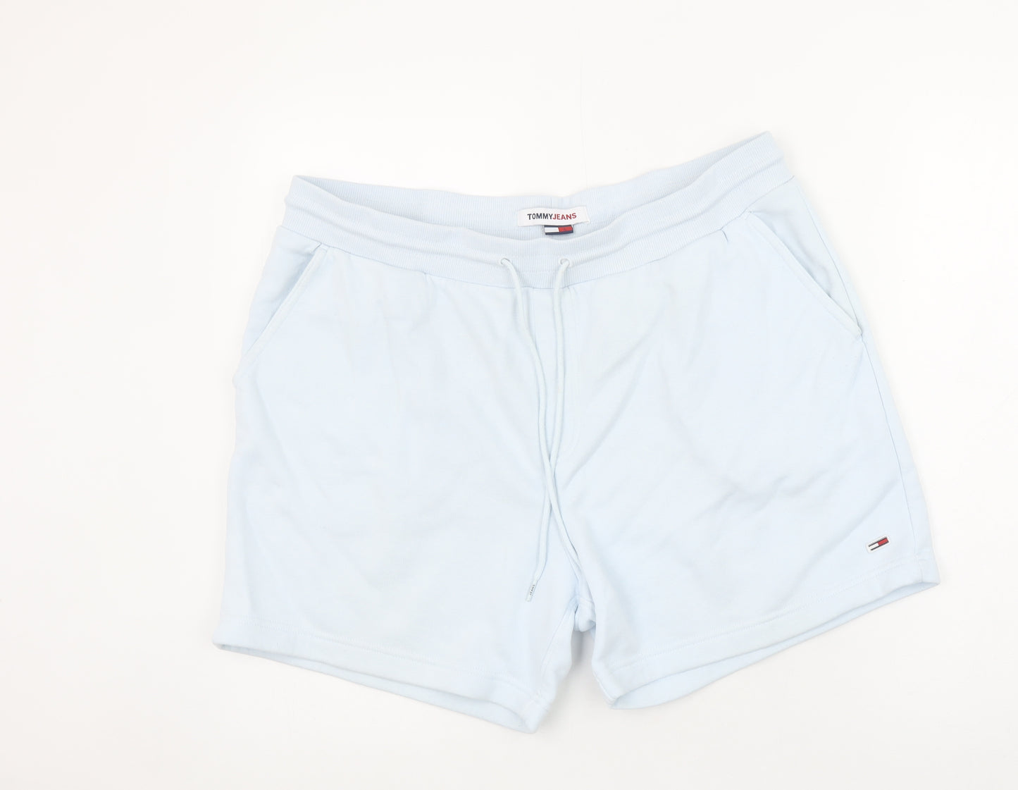 Tommy Jeans Men’s Blue Sweat Shorts L Elastic Waist Casual