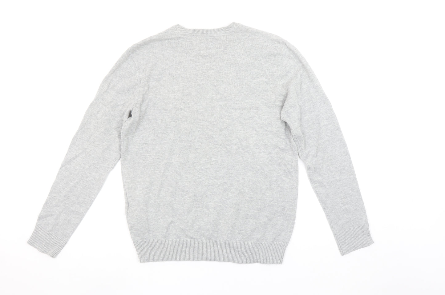 Quiksilver Mens Grey XS Crew Neck Cotton Pullover Jumper