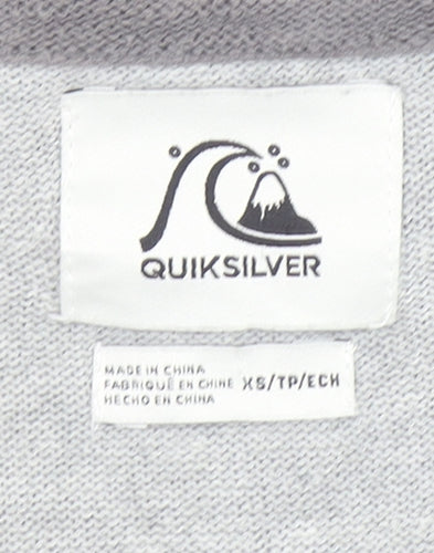 Quiksilver Mens Grey XS Crew Neck Cotton Pullover Jumper