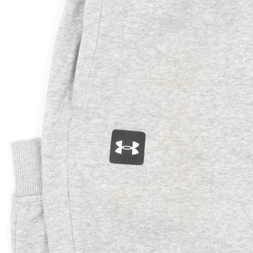 Under Armour Men Grey Small Jogger Sweatpants Fleece Relaxed Fit
