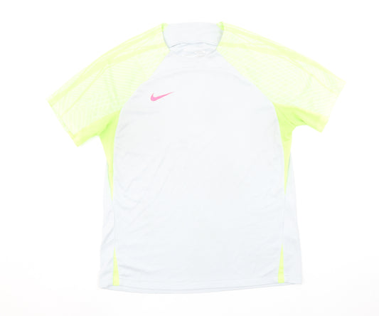 Nike Men's White Slim Fit Dri-FIT Short Sleeve Sports T-Shirt L