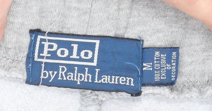 Ralph Lauren Boys Grey Cotton Sweatpants M Elastic Waist Joggers