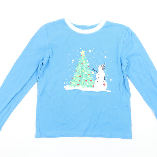 Leigh Tucker Willow Girls Blue Long Sleeve Christmas T-Shirt 12-13 Years