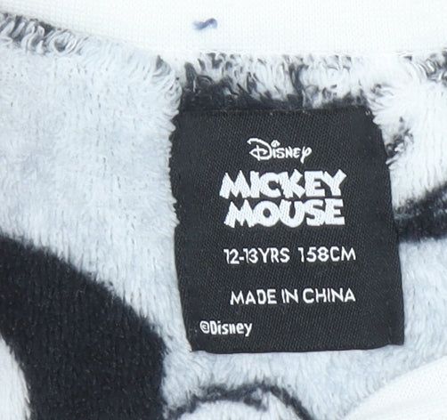 Disney Girls White Mickey Mouse Fleece Pyjama Top 12-13 Years