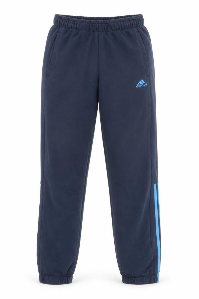 Front view of Adidas Men's Navy Blue Small Climalite Sweatpants Joggers Cotton Blend