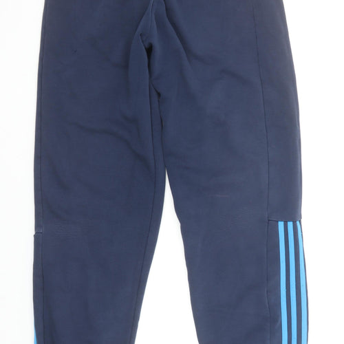 Adidas Men's Navy Blue Small Climalite Sweatpants Joggers Cotton Blend