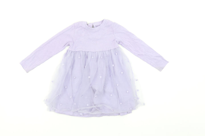Dunnes Stores Girls Purple Embroidered Tutu Dress 18-24 Months