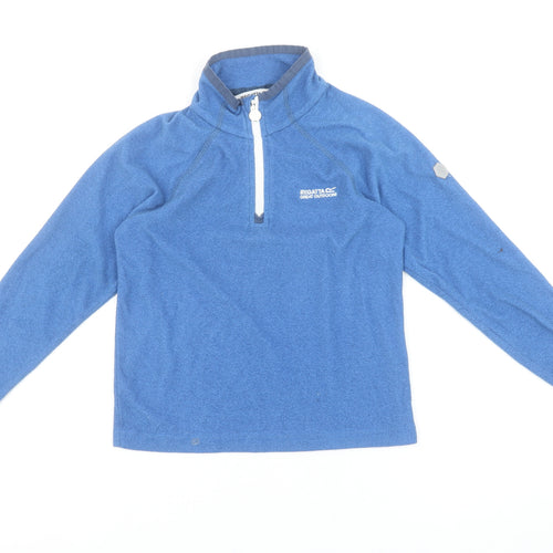 Regatta Boys Blue Fleece 1/4 Zip Pullover Sweatshirt 7-8 Years