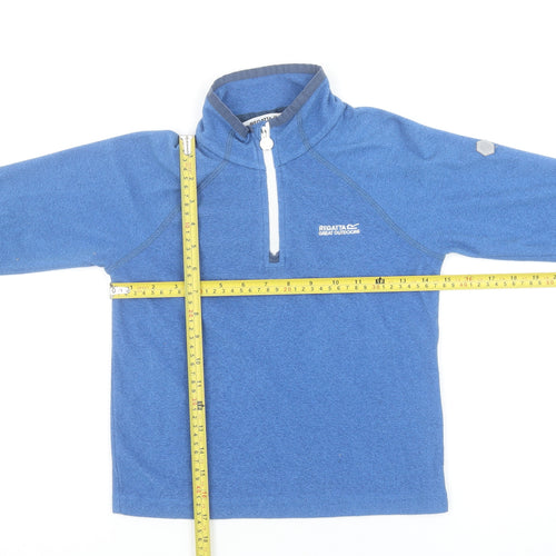 Regatta Boys Blue Fleece 1/4 Zip Pullover Sweatshirt 7-8 Years