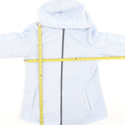 Street One Women Blue Full Zip Hoodie Size 10 Cotton Blend
