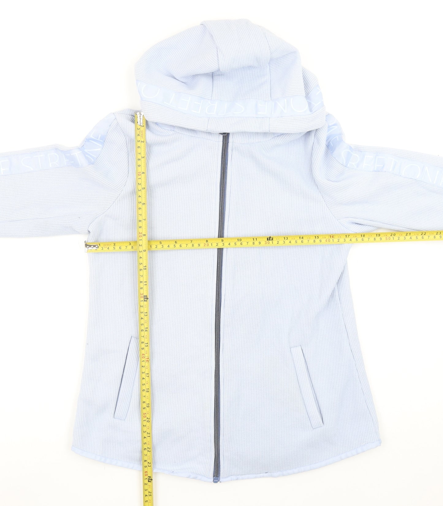 Street One Women Blue Full Zip Hoodie Size 10 Cotton Blend