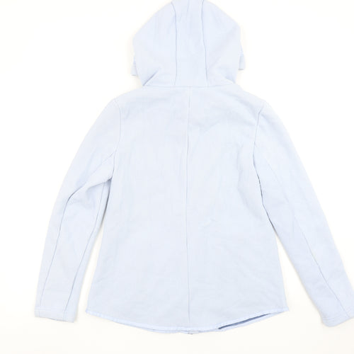 Street One Women Blue Full Zip Hoodie Size 10 Cotton Blend