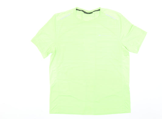 Monterrain Men’s Green Running T-Shirt L Moisture Wicking Activewear Top