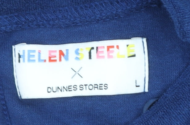 Helen Steele x Dunnes Stores Blue Sleeveless Jumpsuit Women L Regular Fit