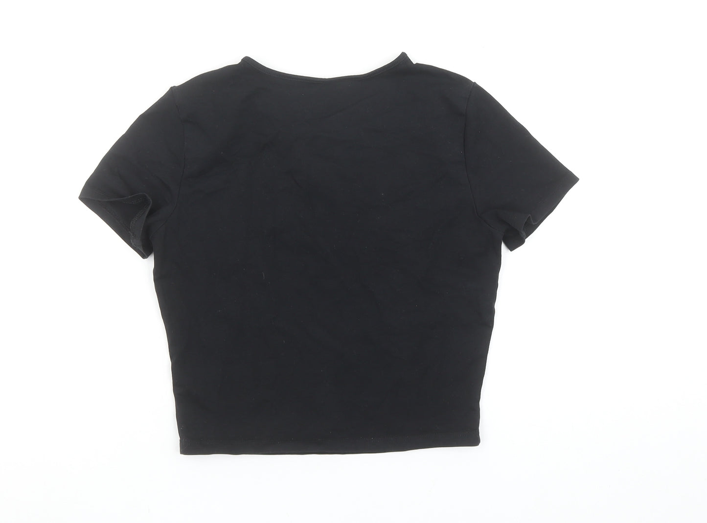 New Look Girls Black Nirvana Graphic Cropped T-Shirt 12-13 Years