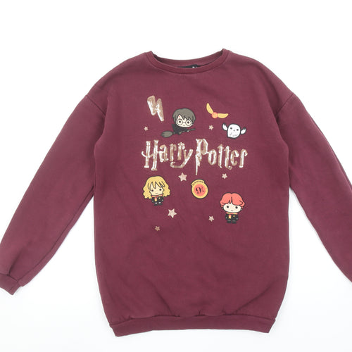 Primark Girls Red Harry Potter Fleece Sweatshirt 13-14 Years Pullover Jumper