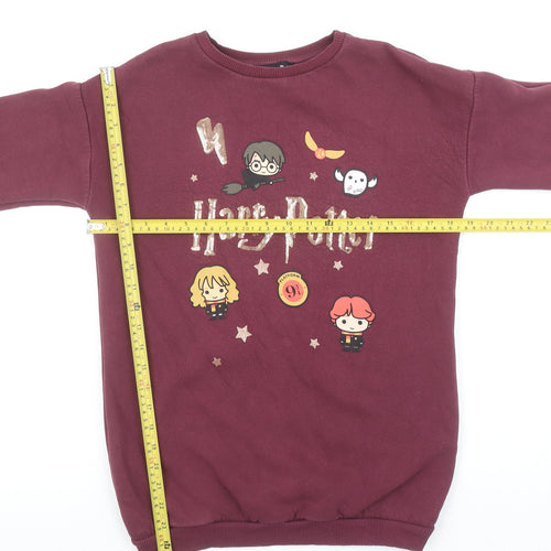 Primark Girls Red Harry Potter Fleece Sweatshirt 13-14 Years Pullover Jumper