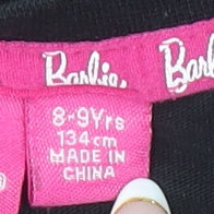 Barbie Girls Black Graphic T-Shirt 8-9 Years Classic Retro Style