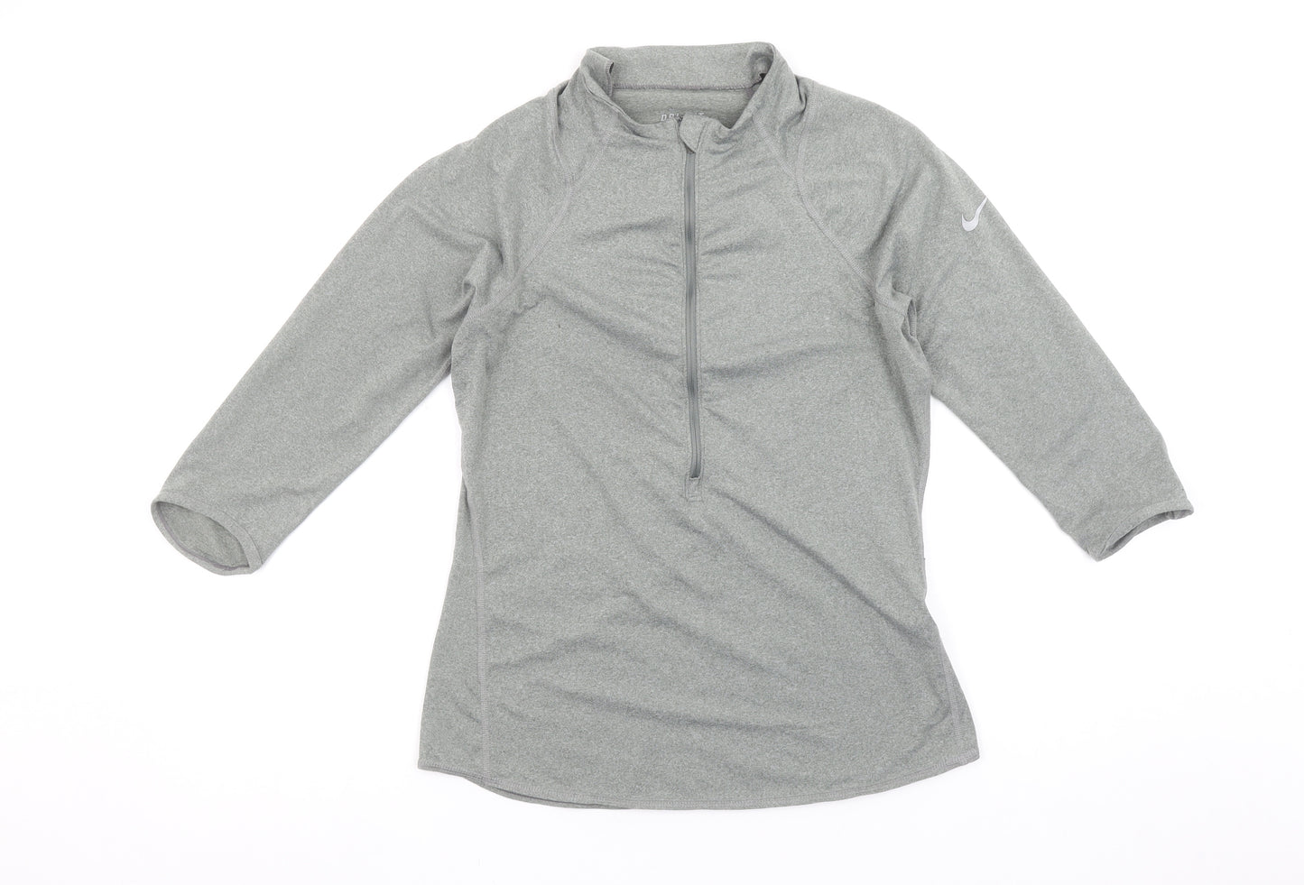 Nike Women's Grey Dri-FIT 1/4 Zip Training Top Size M