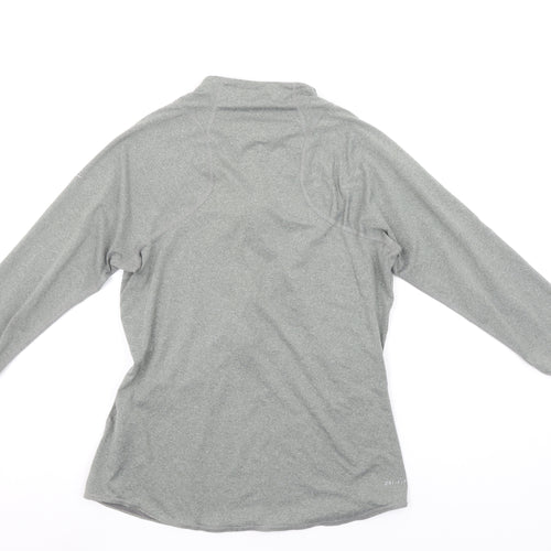 Nike Women's Grey Dri-FIT 1/4 Zip Training Top Size M