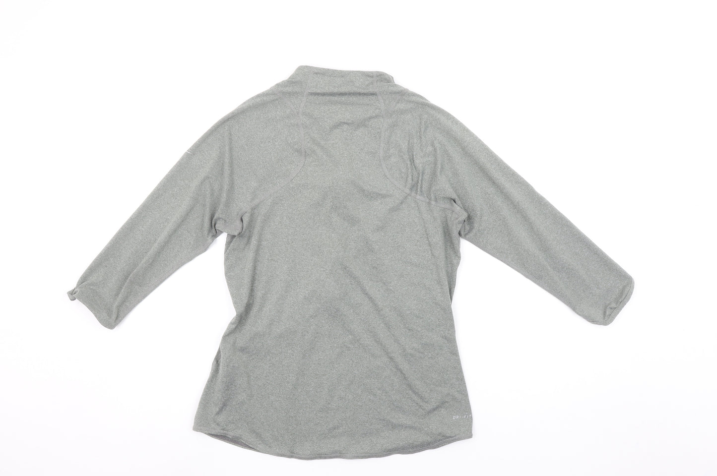 Nike Women's Grey Dri-FIT 1/4 Zip Training Top Size M