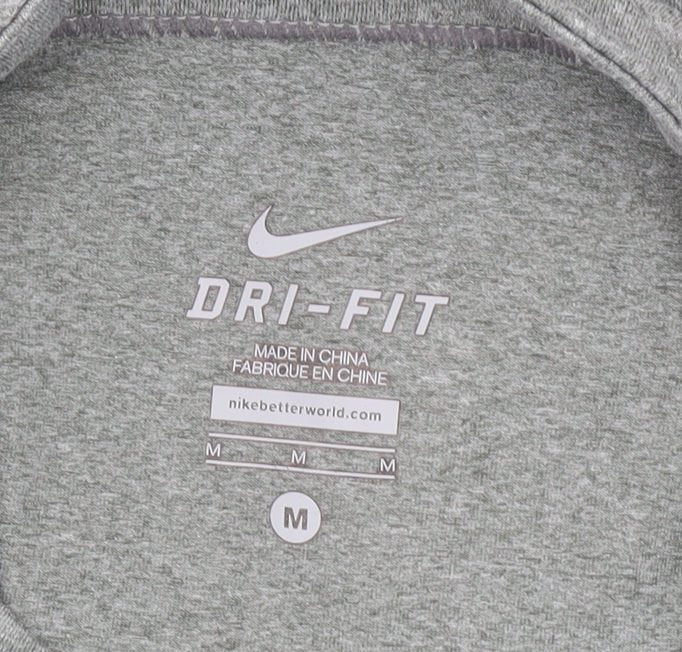 Nike Women's Grey Dri-FIT 1/4 Zip Training Top Size M