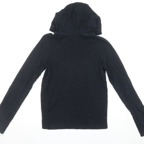 Hollister Men Black Small Pullover Hoodie Paddle Relay Cotton
