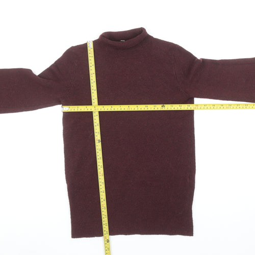 Oasis Womens Brown Mock Neck Long Sleeve Pullover Jumper XS