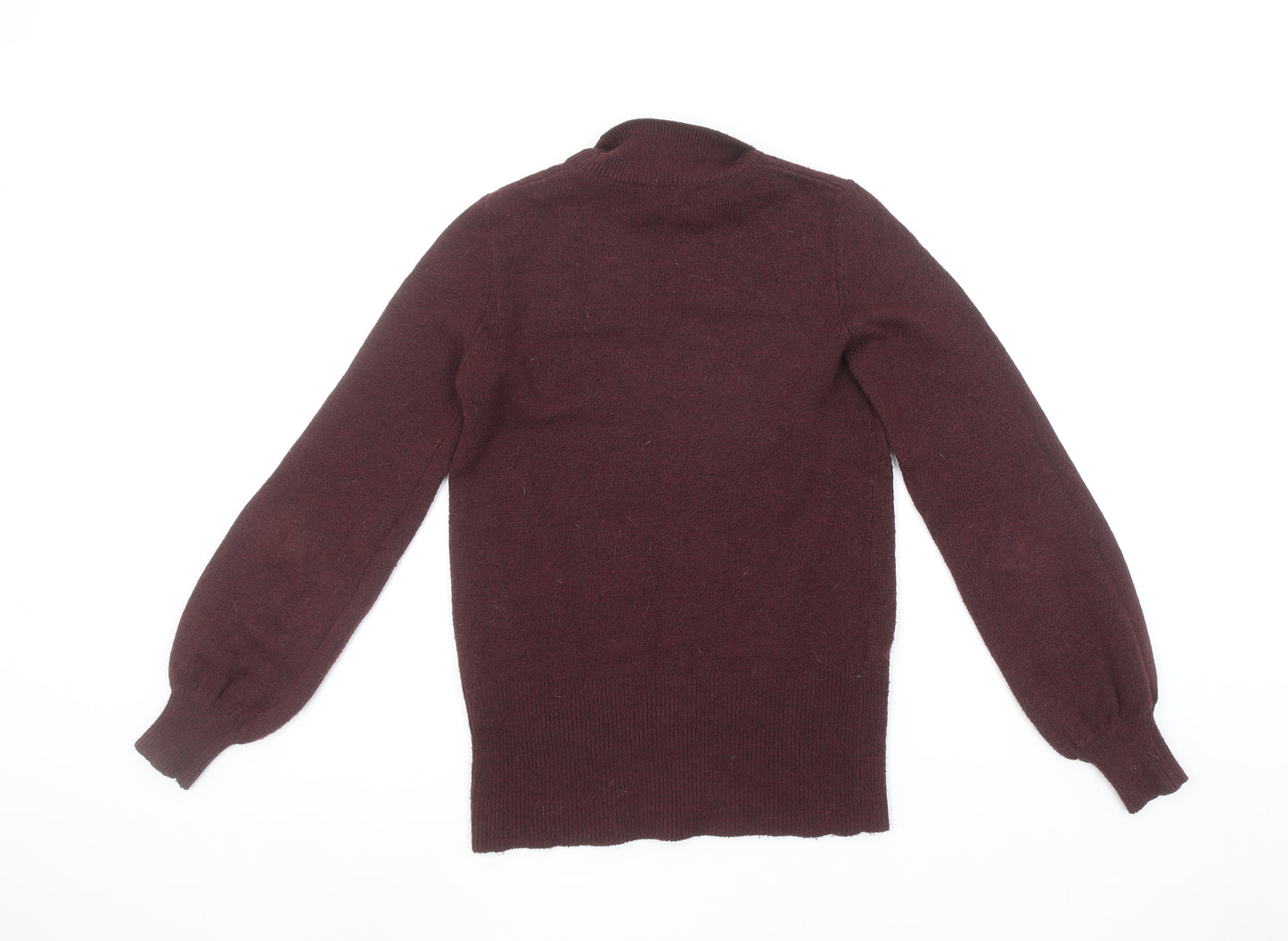 Oasis Womens Brown Mock Neck Long Sleeve Pullover Jumper XS