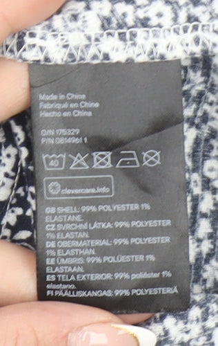 H&M Girls Blue Floral A-Line Puff Sleeve Dress 11 Years