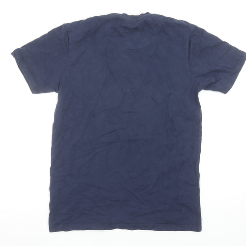 Diesel Men's Blue Cotton Crew Neck Short Sleeve T-Shirt M