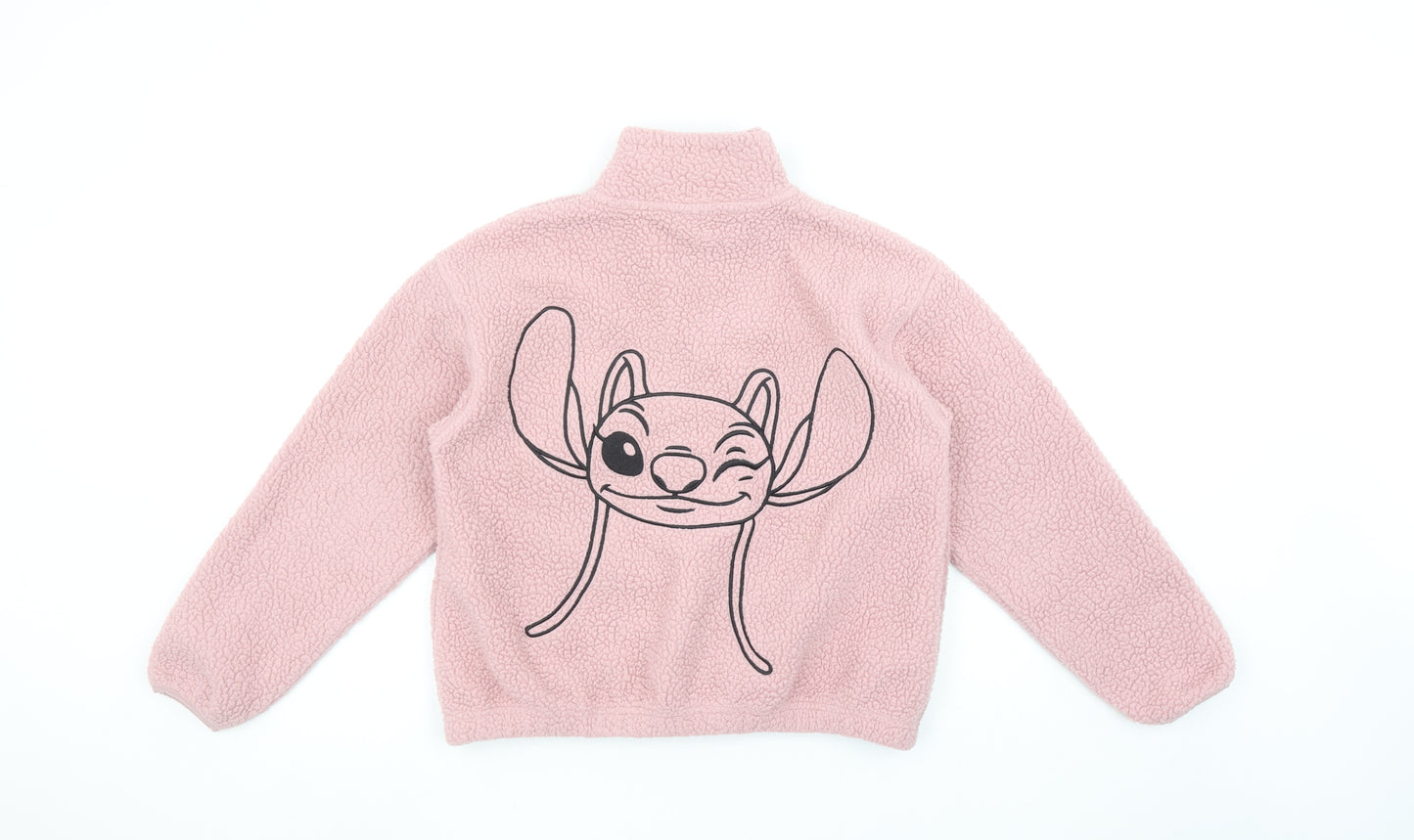 Disney Girls Pink Stitch Fleece Pullover Sweatshirt 11-12 Years